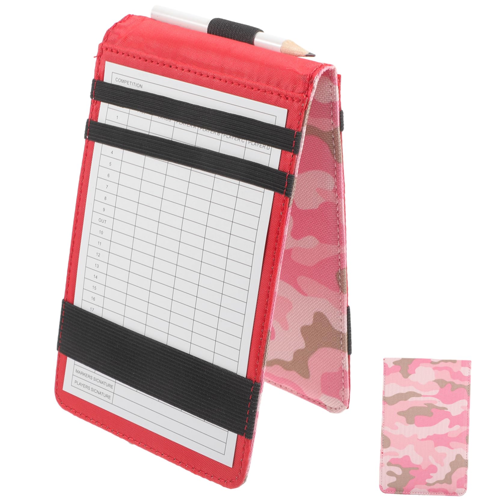 ibasenice Golf Score Book Golf Scorecard Notebook Golf Notebook Golf Score Cards Golfing Score Book Scorecards Golf Accessories Tags Outdoor Golfs Scorebook Pink Oxford Cloth