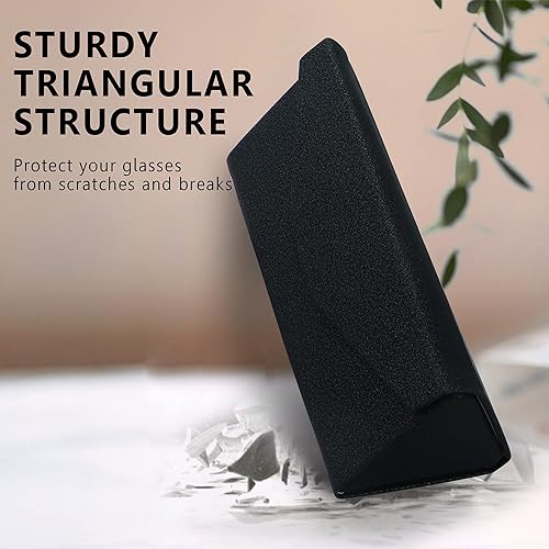 Miniatura 5 de VisionGlobal Paquete de 2 fundas rígidas para lentes con diseño plegable, funda portátil para gafas de sol para protección de lentes, ligera