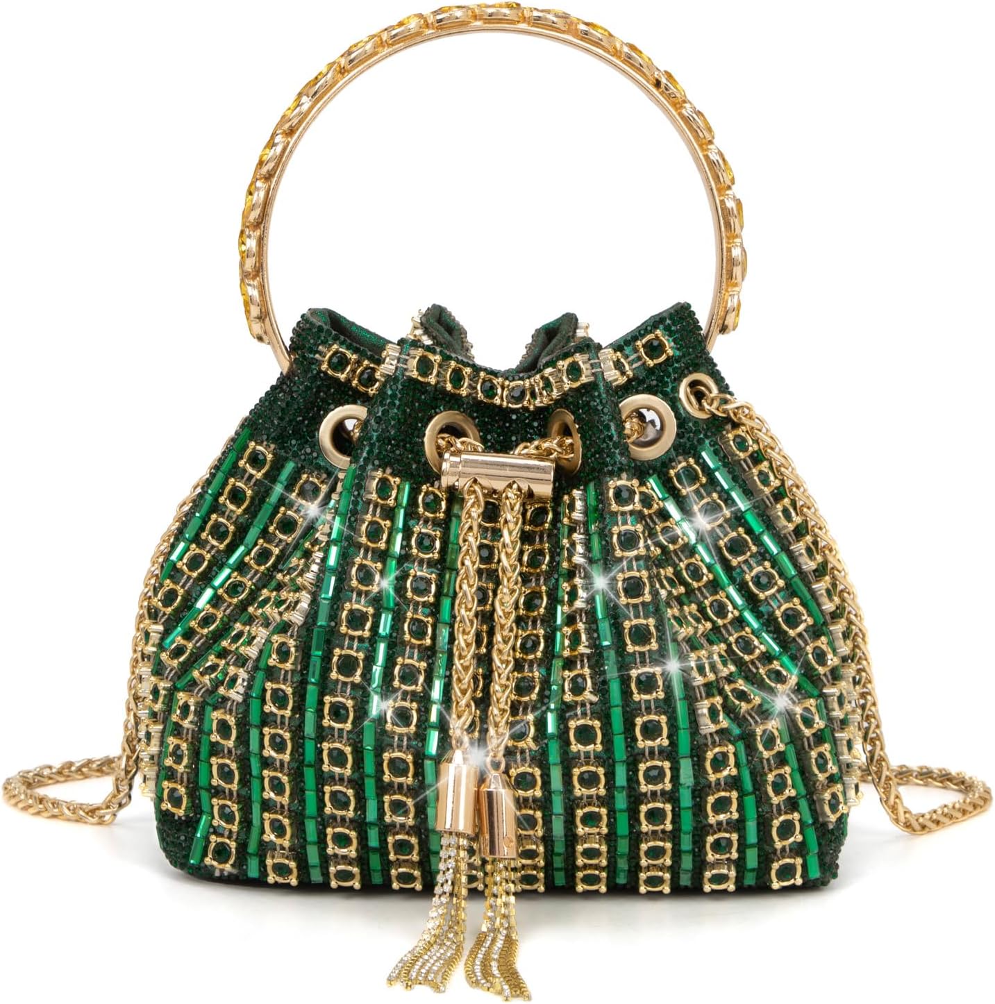 Sweetovo Sparkly Diamond Evening Bag Clutch Purses for Women Rhinestone Purse Glitter Handbag for Party Prom Cocktail Wedding