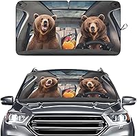 Vista 51 de GENANY Divertido parasol para parabrisas para sedán, SUV, camión (55 x 29 pulgadas), parasol de automóvil, bloquea los rayos UV, accesorios