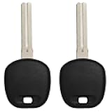 Keyless2Go Replacement for New Uncut Transponder Ignition Car Key 4C Chip TOY48BT4 (2 Pack)