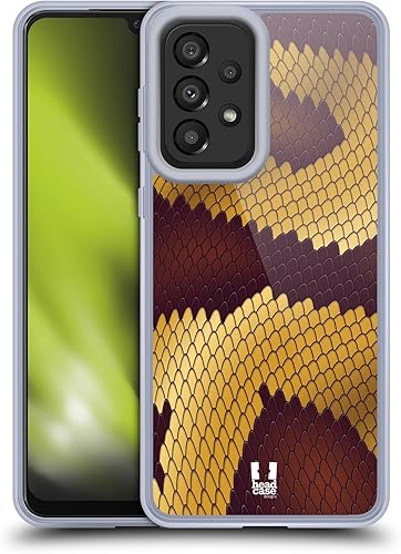 Miniatura 14 de Head Case Designs Green Python Snake Pattern Gel Case [Military Grade Protection] Compatible with Galaxy A33 5G (2022) Green Python,Ball