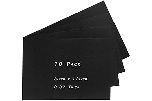 Durable and Versatile 10-Pack A4 Black Opaque PVC Sheets for DIY Projects