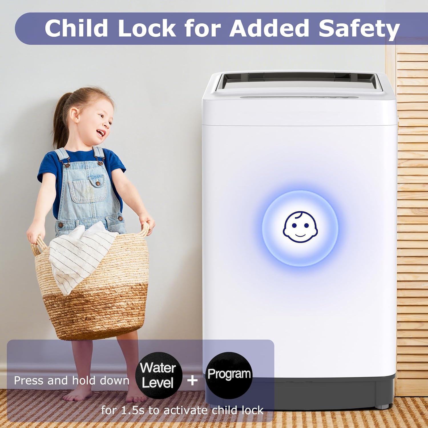 Diagram showing how to connect the washing machine to various faucet types with included adapters.