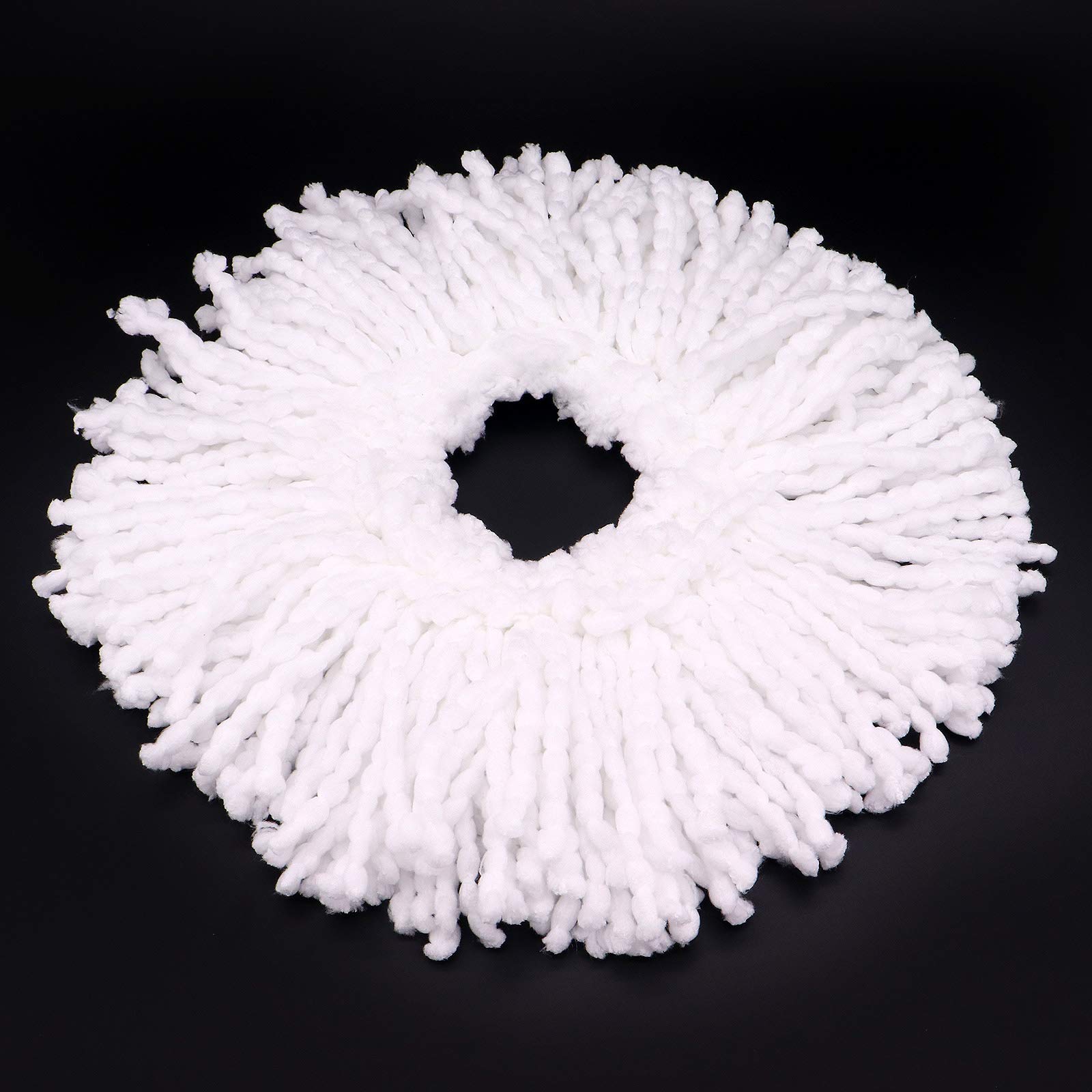 4Pcs Disc Mop Testina Sostitutiva, Testa Rotante di Ricambio per Mocio Mop Testina Sostitutiva in Microfibra Ricambio Spazzolone Rotondo (Diametro 16CM)
