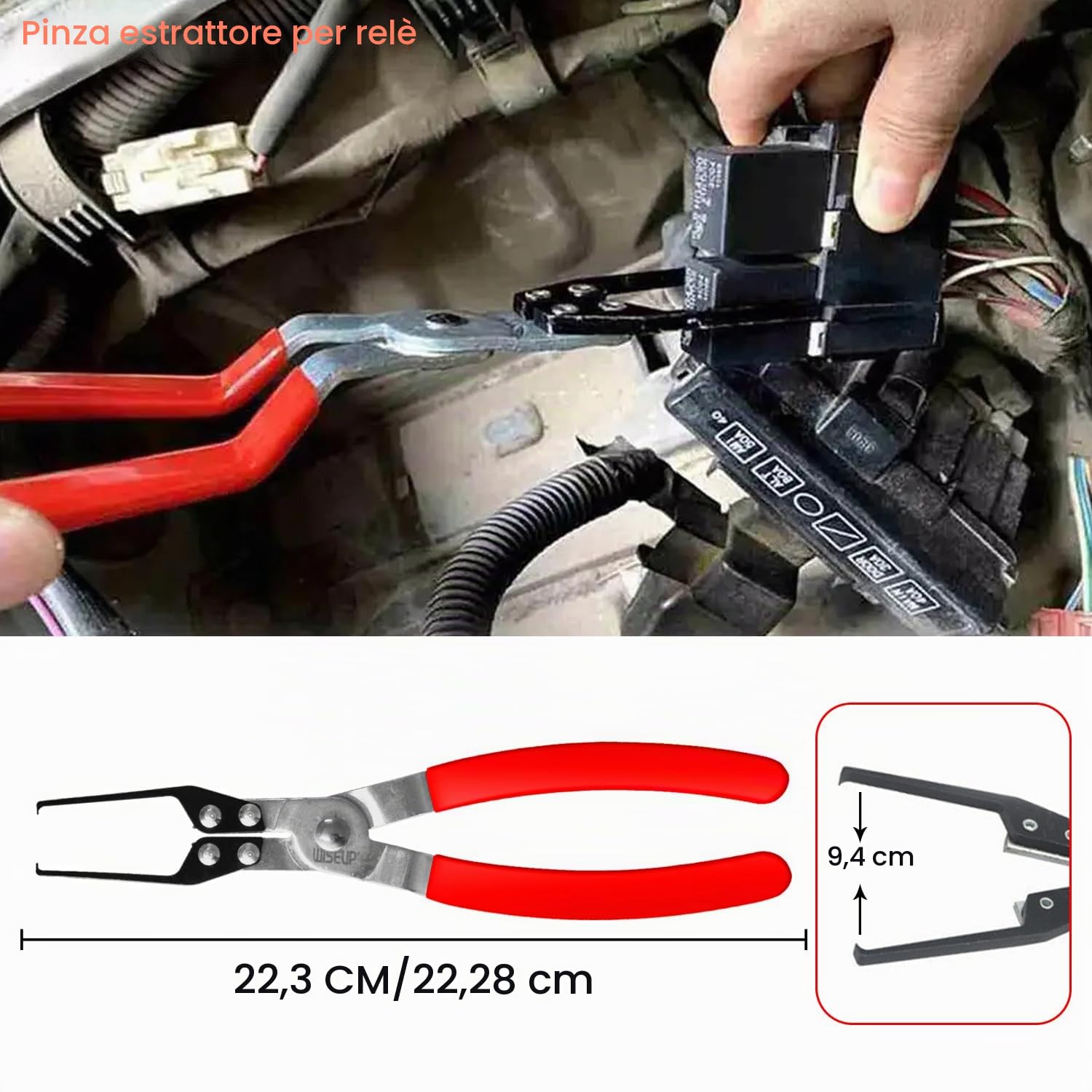 WISEUP Set di 8 attrezzi per scollegare il tubo del carburante, pinza per tubo del carburante, pinze per rimozione tubi, scollegamento elettrico/spinta, estrattore relè, rimozione clip pannello e