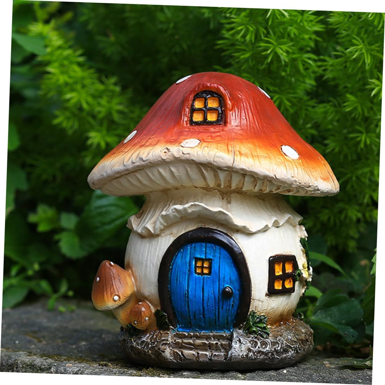 Fairy Garden House Decor Miniature Mushrooms Room Ornament Hand-Painted Resin Craft for Home Office Desk