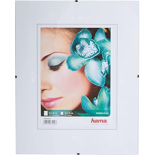 Hama 24 x 30cm Clip-Fix Frameless Photo Holder, Transparent, 00063022