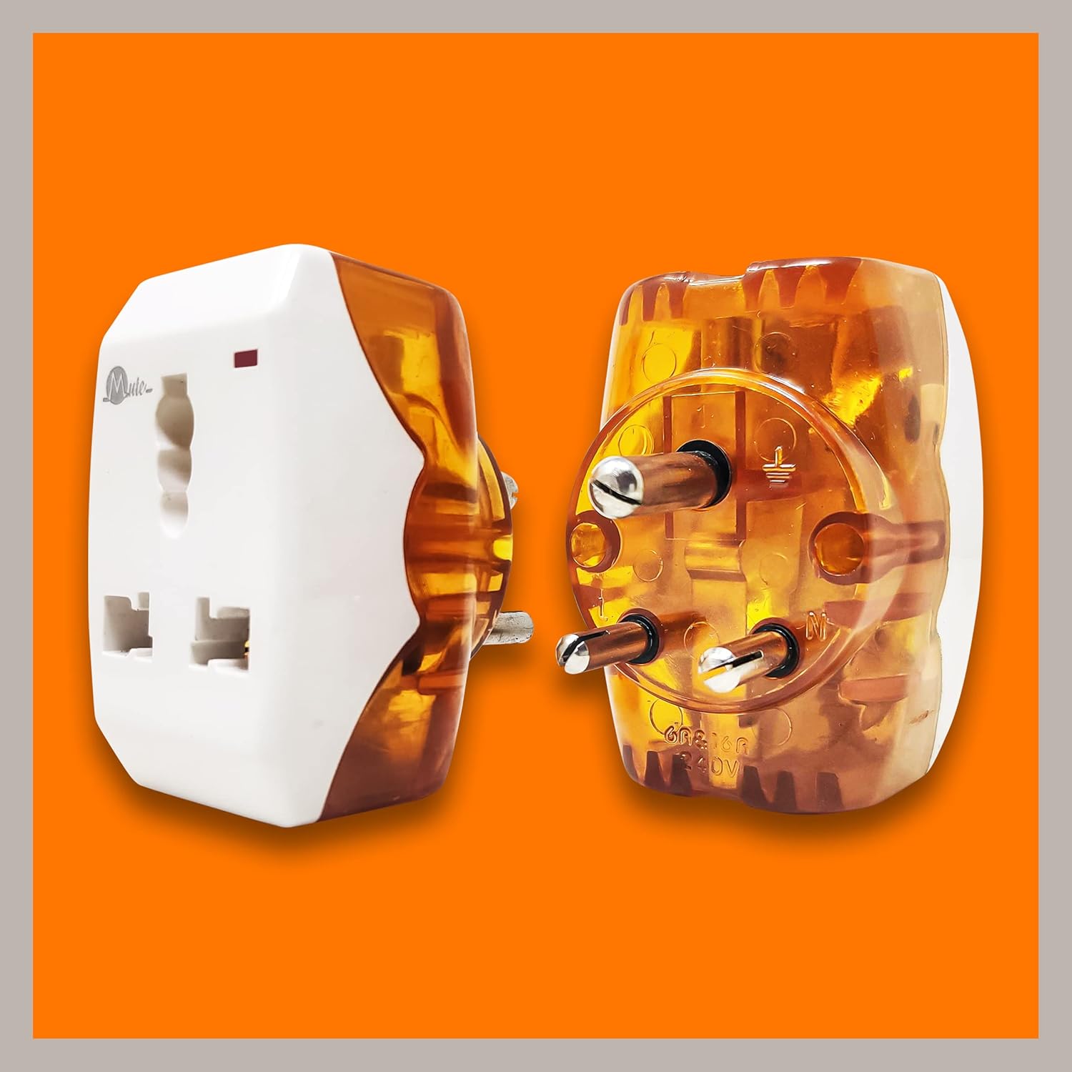 Parteet Electric 3 pin Universal Multi Plug with indicating Light