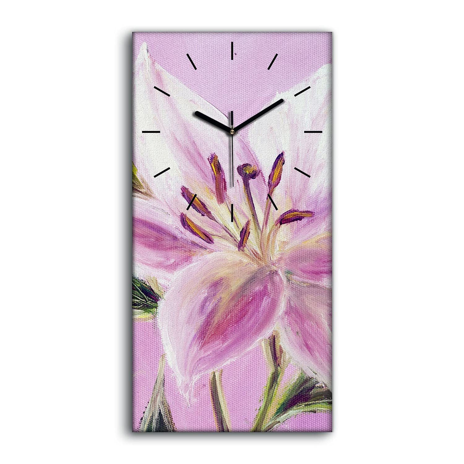 Horloge sur Toile Ne Pas Tic Tac en Silence Décoration Art Mural Salon 30x60