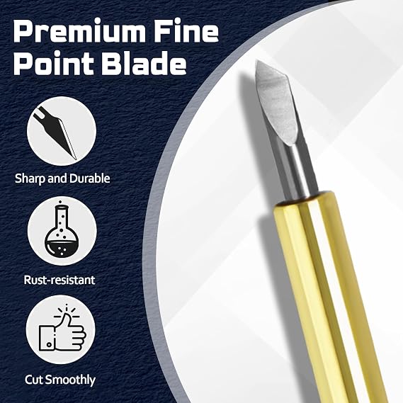 PHITUODA Fine Point Blade Replacement, Gold, 20 Pcs
