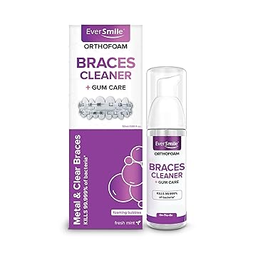 EverSmile OrthoFoam Braces Cleaner — Brushable Foam Whitens Teeth, Eliminates