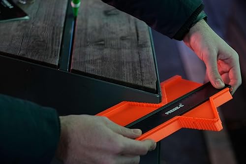 Miniatura 6 de Presiz-e Herramienta de perfil de calibre de contorno de 10 pulgadas con cerradura, herramienta de medición de contorno y forma de súper calibre,