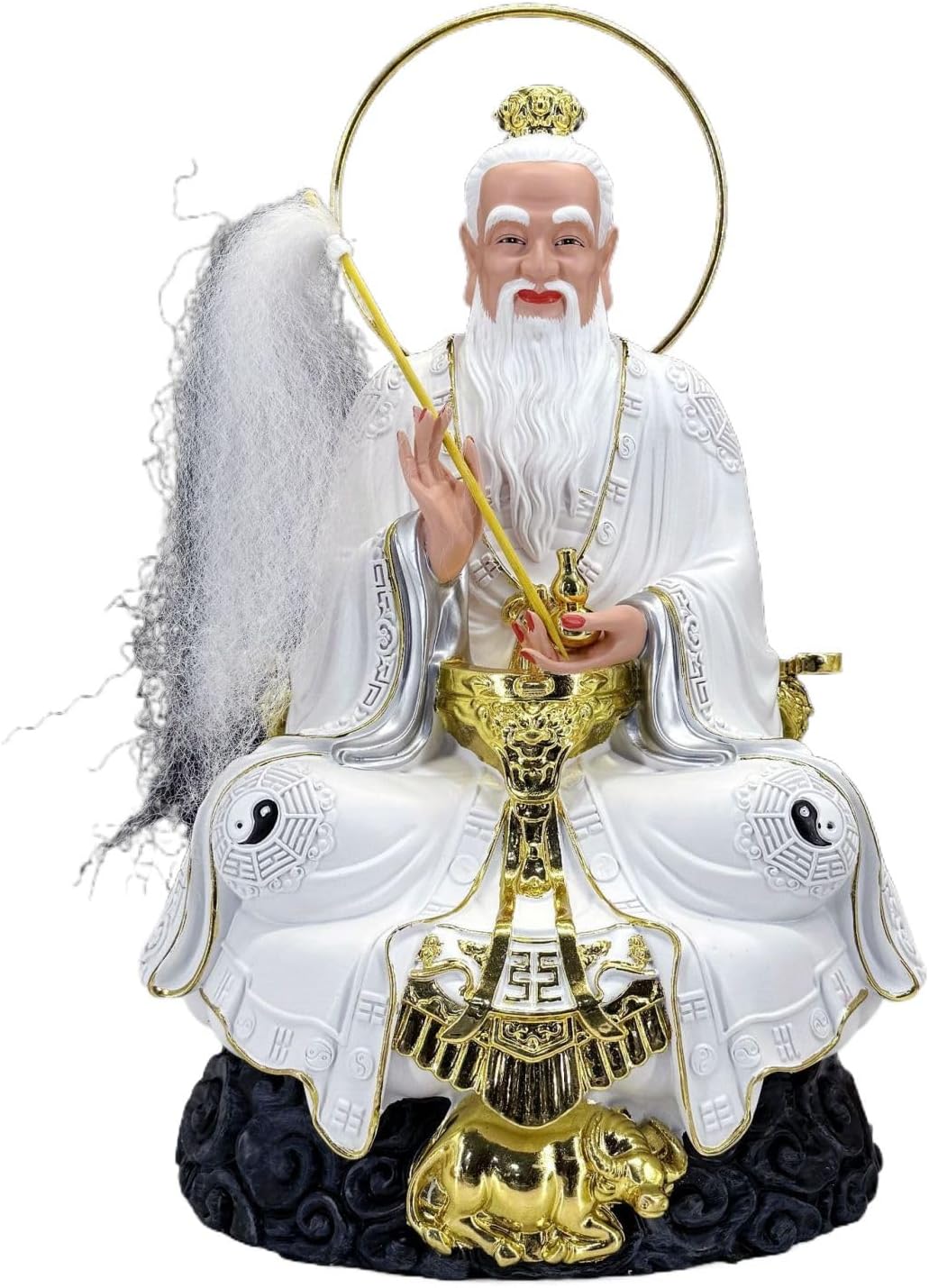 善意佛像树脂铜彩三清神像道家祖师爷像供奉太上老君元始天尊摆件 Feng Shui Figurine Home Office Decor Chinese Gifts 9156