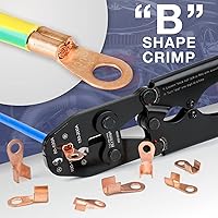 Vista 3 de iCrimp IWS-8200A - Terminales de batería y conectores de barril abierto, herramientas de prensado funcionan con cable AWG 9-2