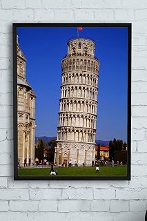 Postermanya (pster13013) Pisa Kulesi Manzara Çerçeveli Tablo 2 (40x50cm)