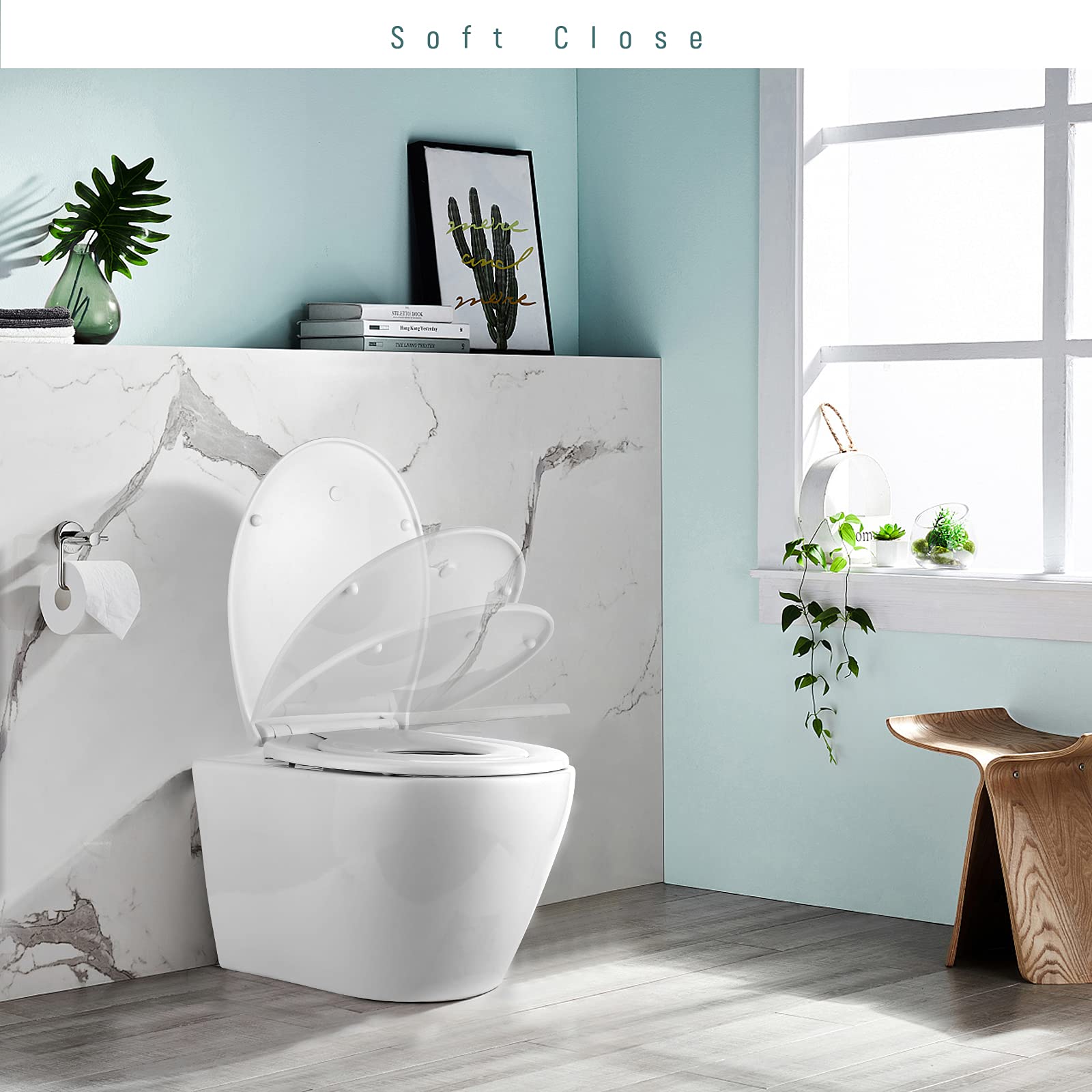 En Forme De D Abattant Wc Familial, Lunette De Toilette, Avec Fonction