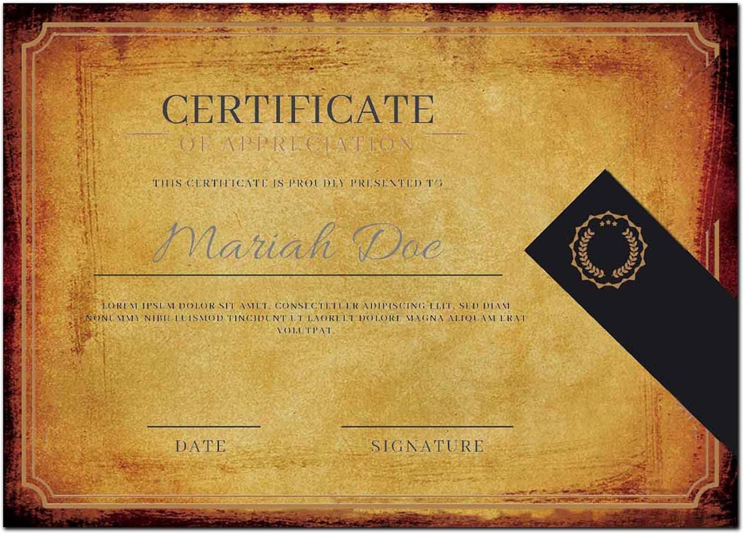 50 DUGUTUL Old Looking Vintage Design Stationery Paper, 8.5 x 11 in, Double Sided, Textured, Printer Friendly for Invitation, Letter, Resume, Award, Diploma, Art, Craft, Certificate (B) image 4
