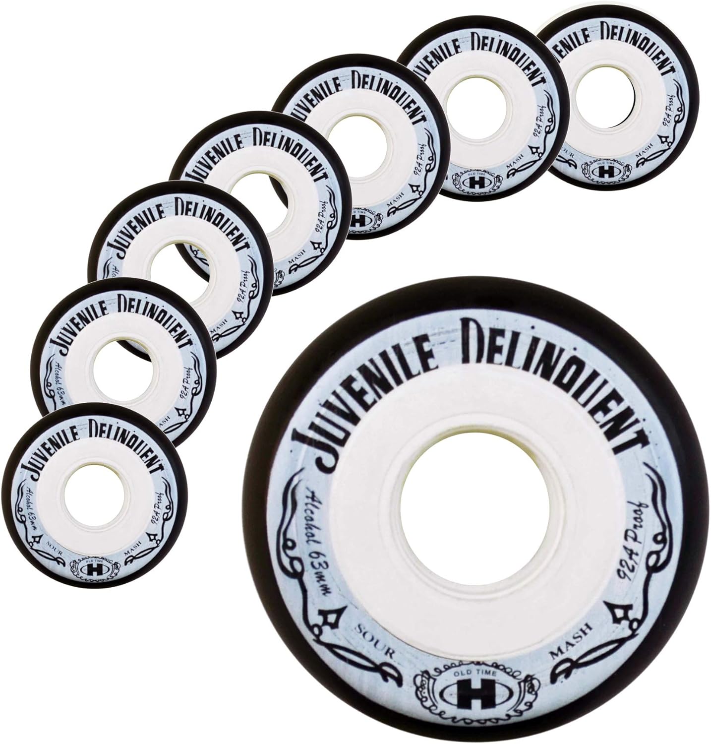 Aggressive Hyper Juvenile DELINQUENT - 63 MM - 8 Wheels - 92A - Inline Skate Wheels