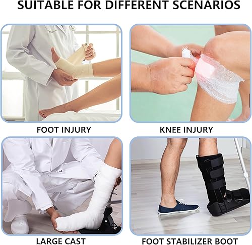 Miniatura 5 de Cubierta impermeable para piernas para ducha, baño, protector de ducha fundido de pierna completa para adultos, sello hermético para pierna para