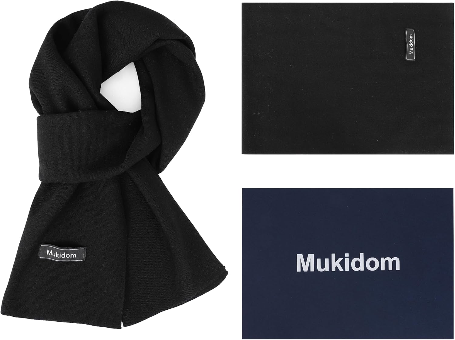 Merino Wool Scarf for Men, Winter Thick Warm Soft Scarves with Gift Box - Image 3