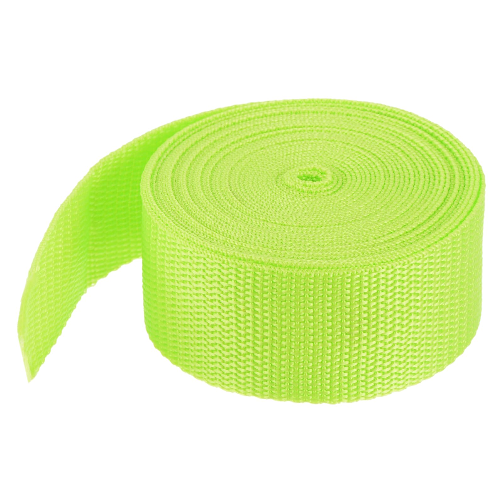 MECCANIXITY Lightweight Polypropylene Webbing Strap 1 1/2" 5 Yard Backpack Strapping Band Lime Green for Outdoor Luggage Cargo Straps