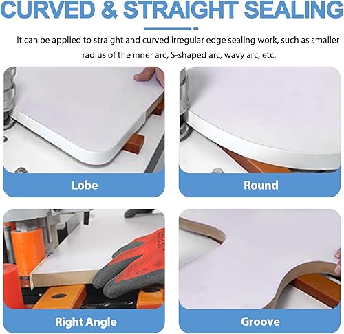 Miniatura 8 de Máquina de bandas de borde para carpintería Máquina de bandas de borde portátil Curva de borde recto Máquina de bandas de borde ajustable 16.4-32.8