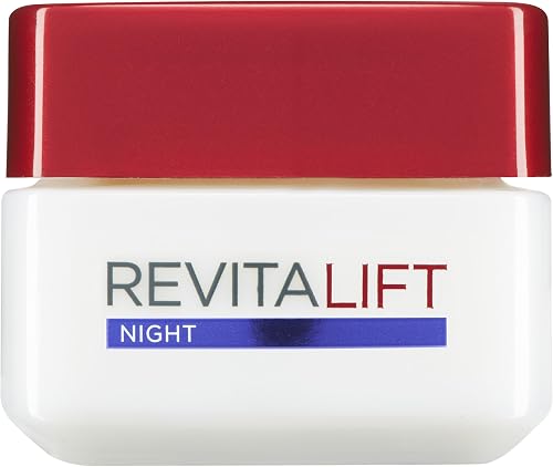 L'Oreal Revitalift Classic Night Cream 50 ml | Moisturising Formula, Reinforce Skin Elasticity, Smoother and Firmer Skin, Pro-Retinol, 50ml