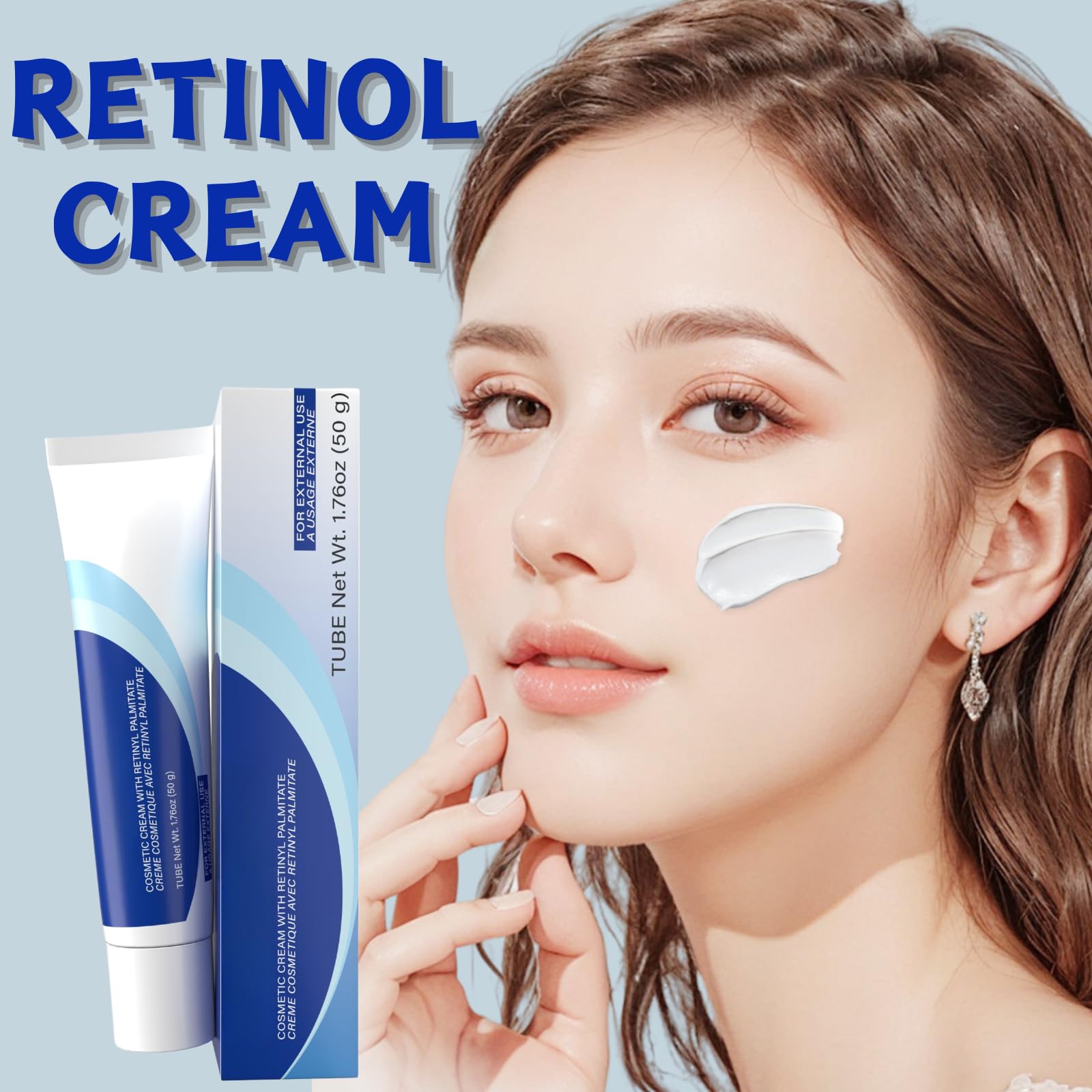 Vitamin A Retinol Cream, Retinol Night Cream for Face Hydrating Retinol Night Cream for Women Smooths Fine Lines - Image 2
