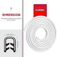 Vista 5 de Protectores de borde de puerta de automóvil, protector de sello de goma en forma de U, borde de puerta, protección para la mayoría de los Blanco