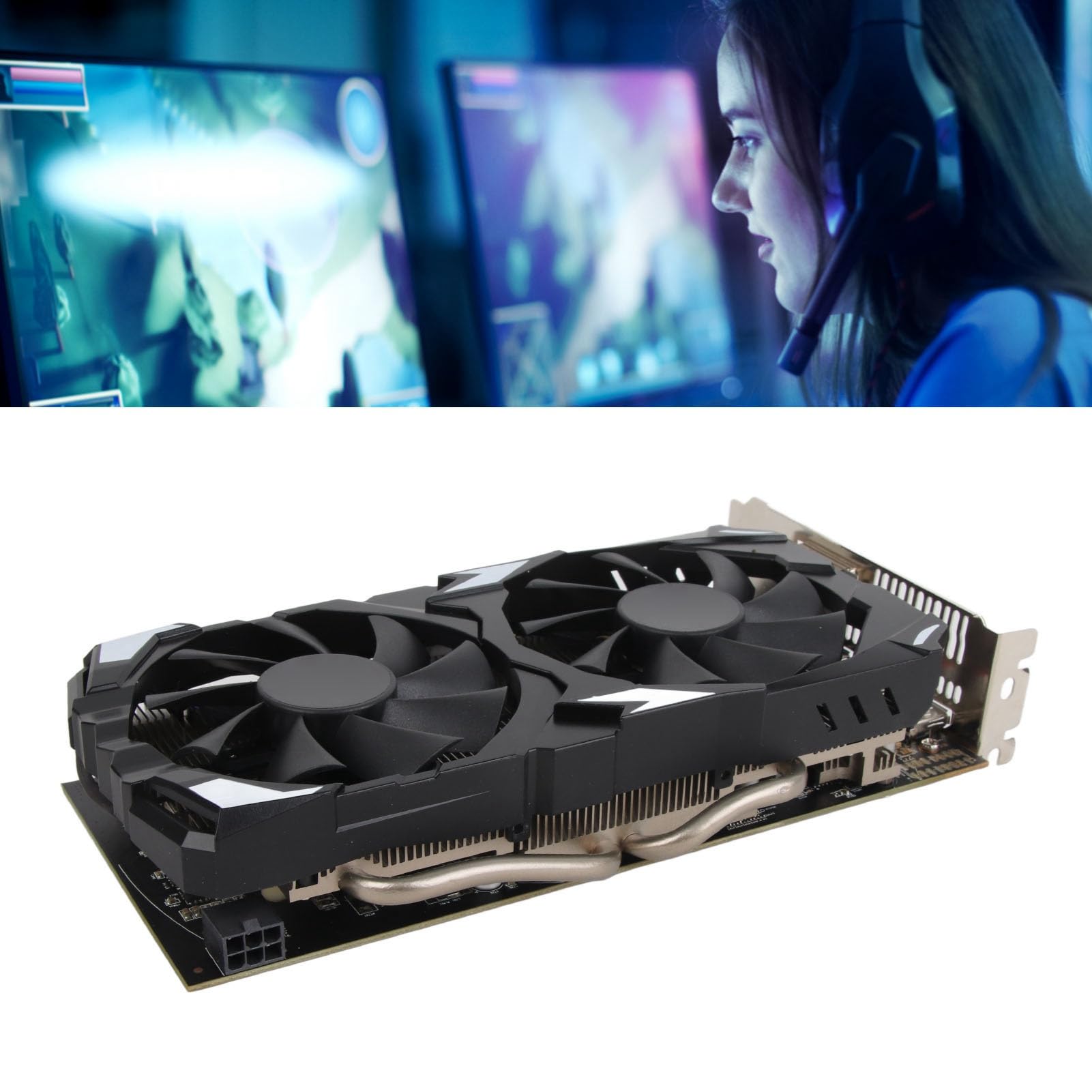Acouto RX580 8 GB GDDR5 -Grafikkarten 256 -Bit -Support 3 DVI HD Multimedia Interface DirectX 12 Grafikkarten mit 2 Cooling -Lüfter RX580 8 GB GDDR5 256bit Die Unabhängigen Lüfter