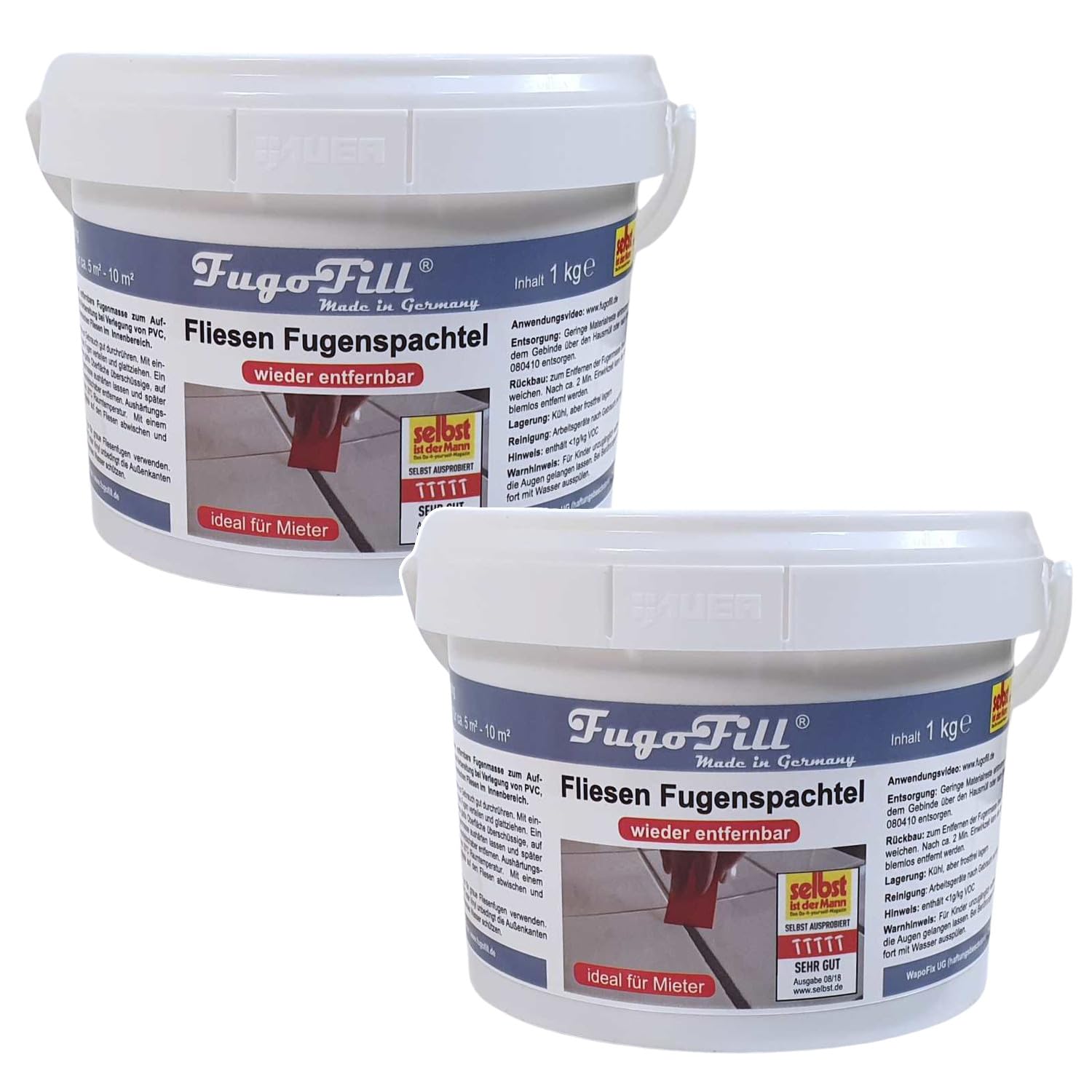 FugoFill Stucco rimovibile per piastrelle, protezione per fughe di piastrelle, moquette, laminato, vinile e PVC, facile da applicare e rimuovere, per appartamenti in affitto e