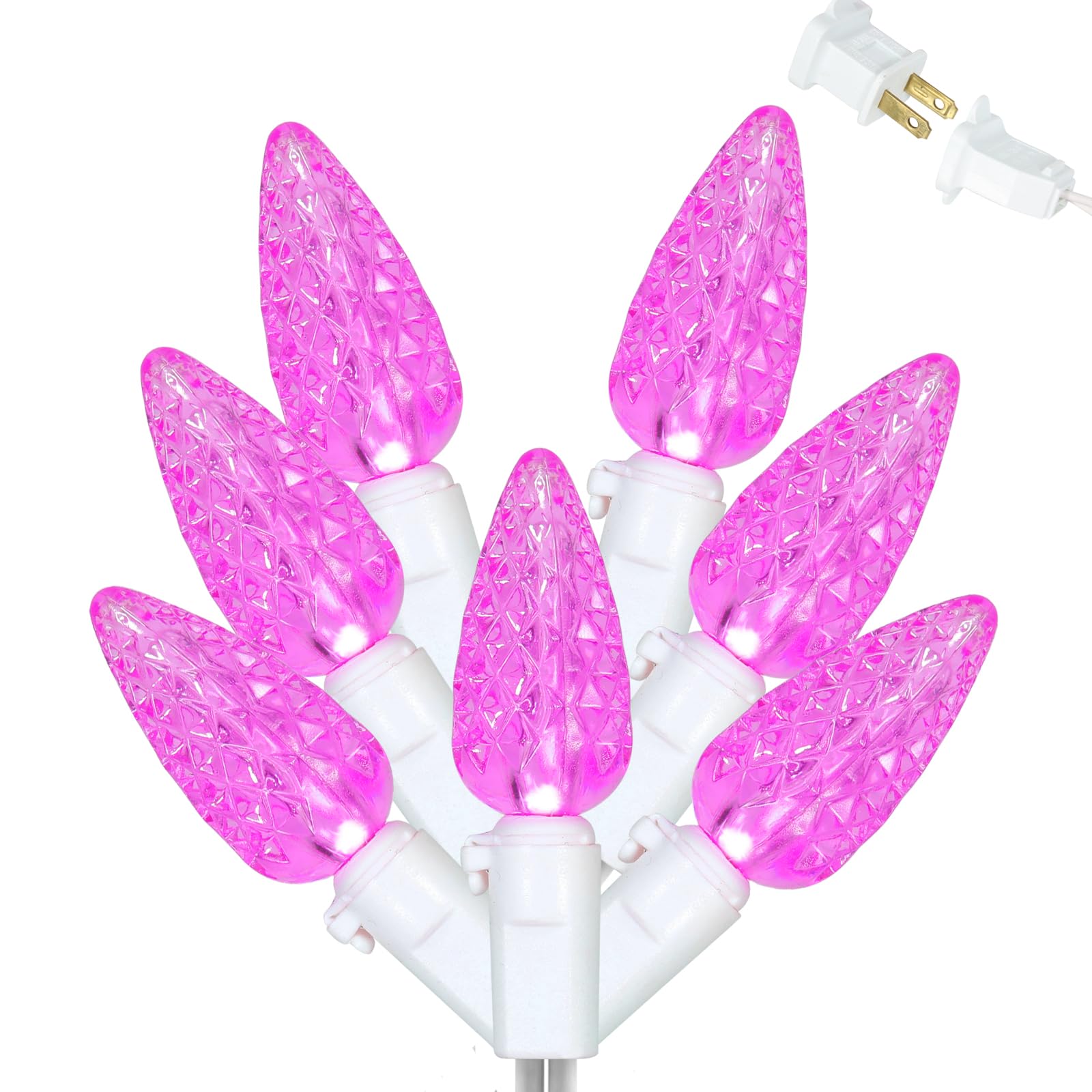 Lumières LED roses C6 de qualité supérieure pour décoration de jardin