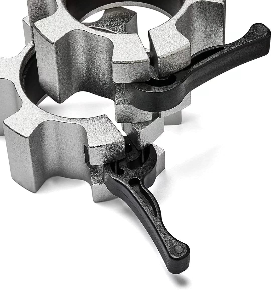 Manubri Olimpici in Metallo con Chiusura a Clip,Morsetto Bilanciere 50mm Olimpico Bar Collare per Sollevamento Pesi e Allenamento Olimpico per Allenamento, Sollevamento Pesi, Fitness