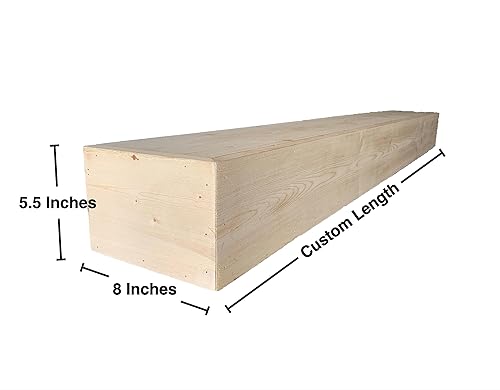 Miniatura 2 de Manto rústico | Mantel de chimenea para decoración | Estante de madera | Fabricado en Estados Unidos | Estante flotante | Estante largo para