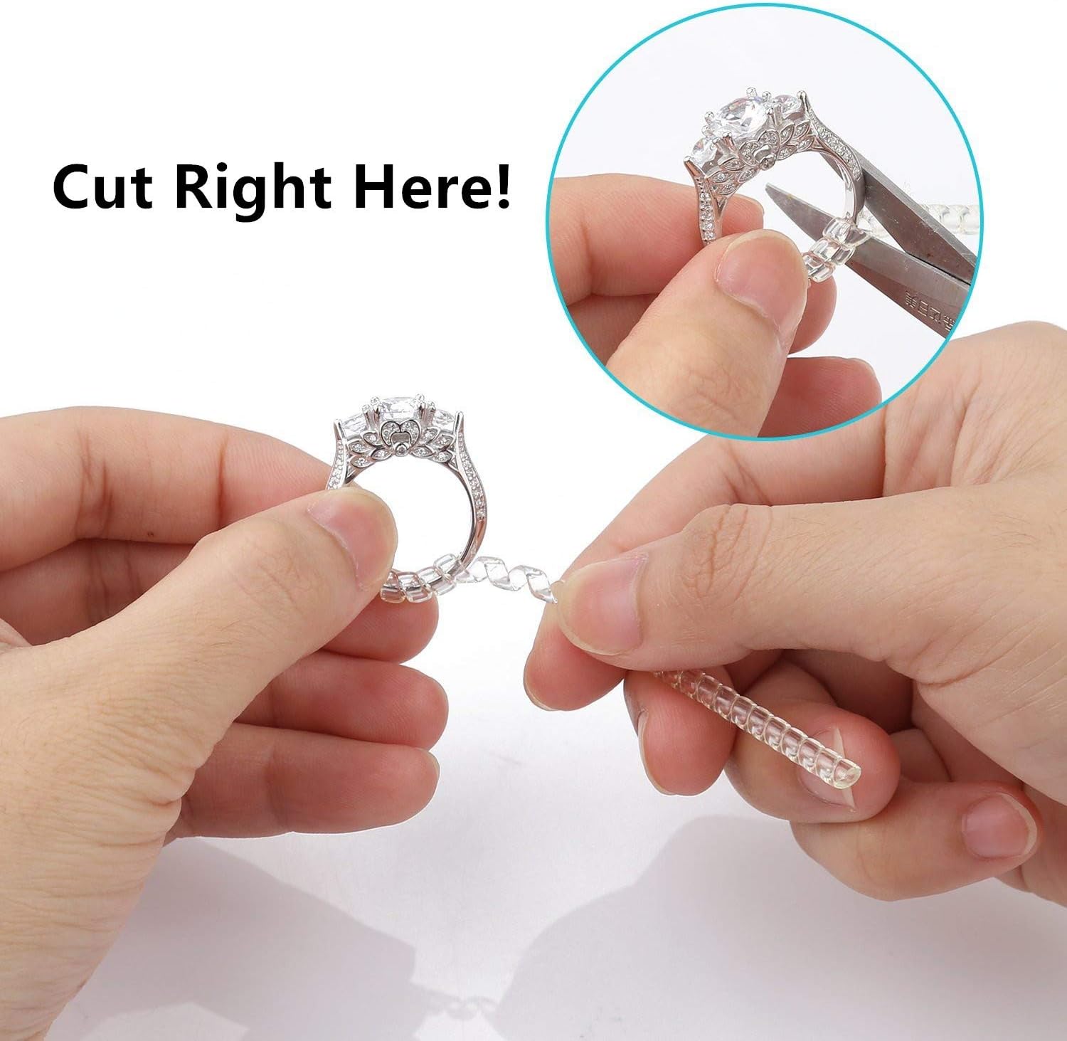Invisible Ring Size Adjuster for Loose Rings Ring Adjuster Sizer Fit Any Rings Ring Guard Spacer (WRAP-ON, 12 PCS)