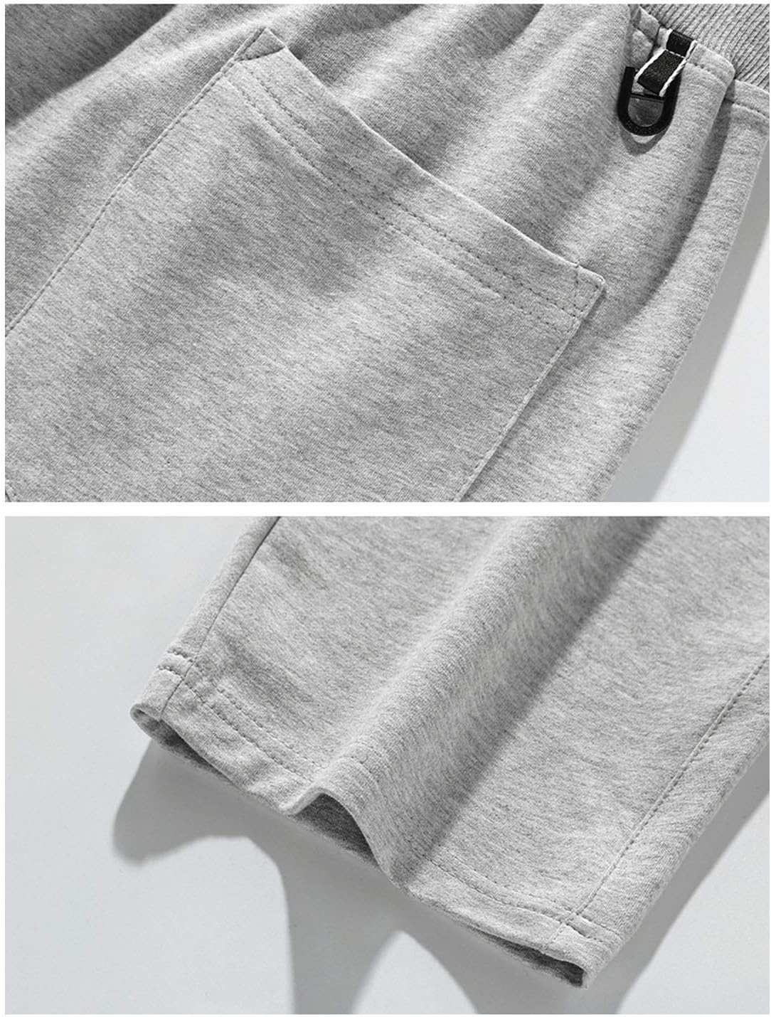Flygo Men's Sweatpants Open Bottom Workout Joggers Pants with Zipper Pockets