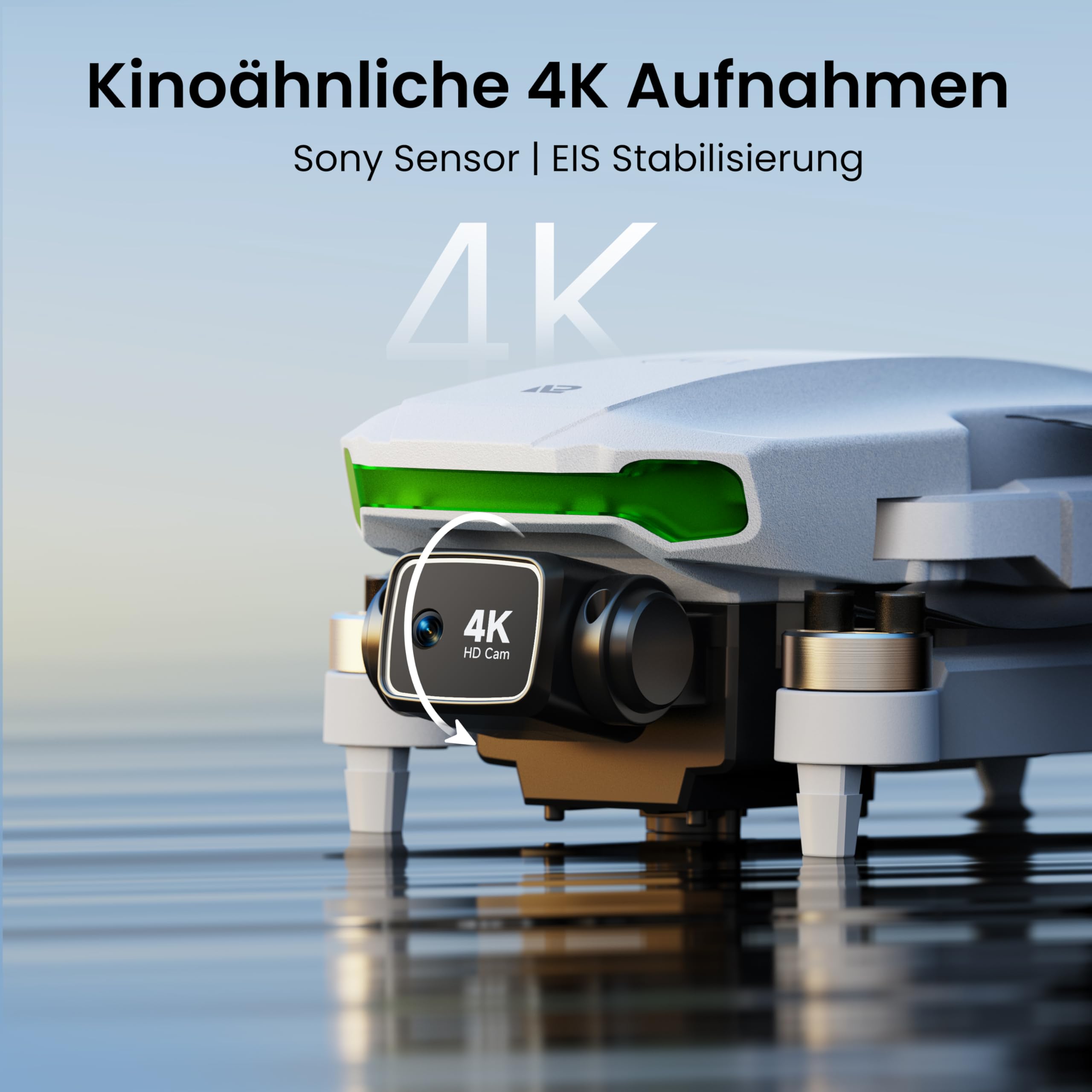 GPS Drohne mit Kamera EIS 4K für Erwachsene, mit Bildschirm auf Controller, 70 Minuten Flugzeit, 10 KM FPV Übertragung, AI Orbit Modus, Follow-Me/autom, für Anfänger Spielzeug Geschenke, unter 249 g
