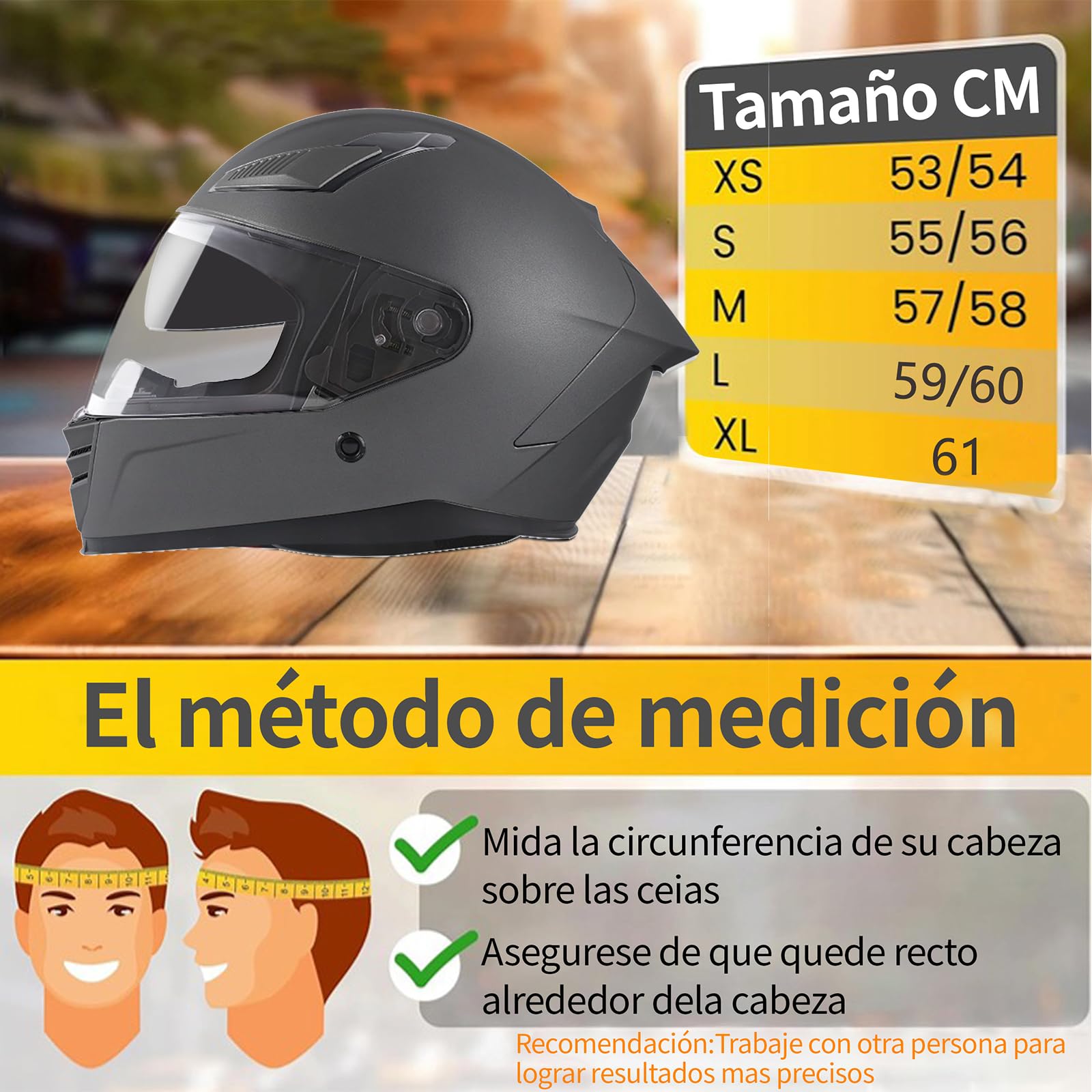 DAWNRISE Casco Integral Moto ECE 22.06 Doble Visera Unisex | Casco integral moto unisex con ABS resistente, EPS antiimpacto, doble visera y 4 ventilaciones para mayor comodidad.