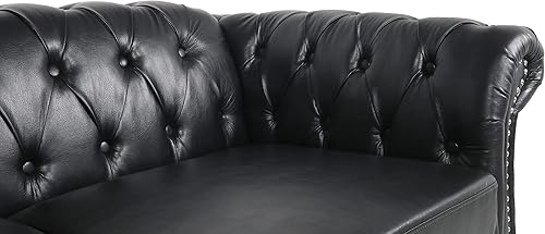 Miniatura 56 de RARZOE Moderno juego de sofá de 2 piezas para sala de estar, contemporáneo con botones copetudos, de piel sintética, sofá de tres plazas y sofá de