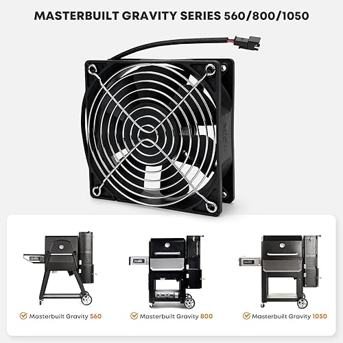 Miniatura 3 de Stanbroil Kit de ventilador compatible con Masterbuilt Gravity Series 5608001050 Digital Charcoal Grill & Smoker, pieza de repuesto para 9904190040