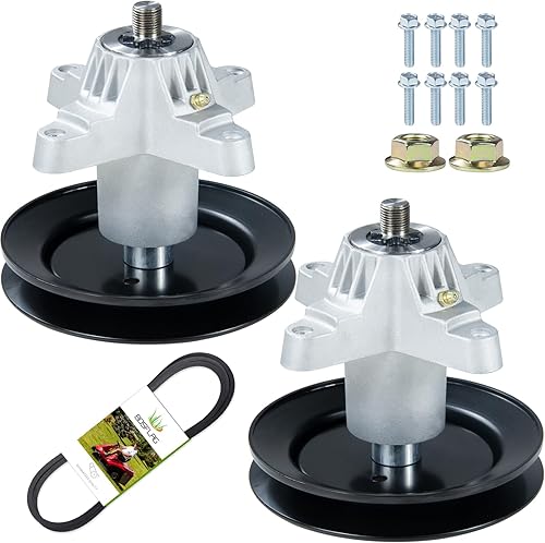 Paquete de 2 conjuntos de husillo 918-0624b con correa 954-04060C que reemplazan a Cub Cadet 918-0624b, Troy Bilt 918-0624b, 618-0624 Conjunto de