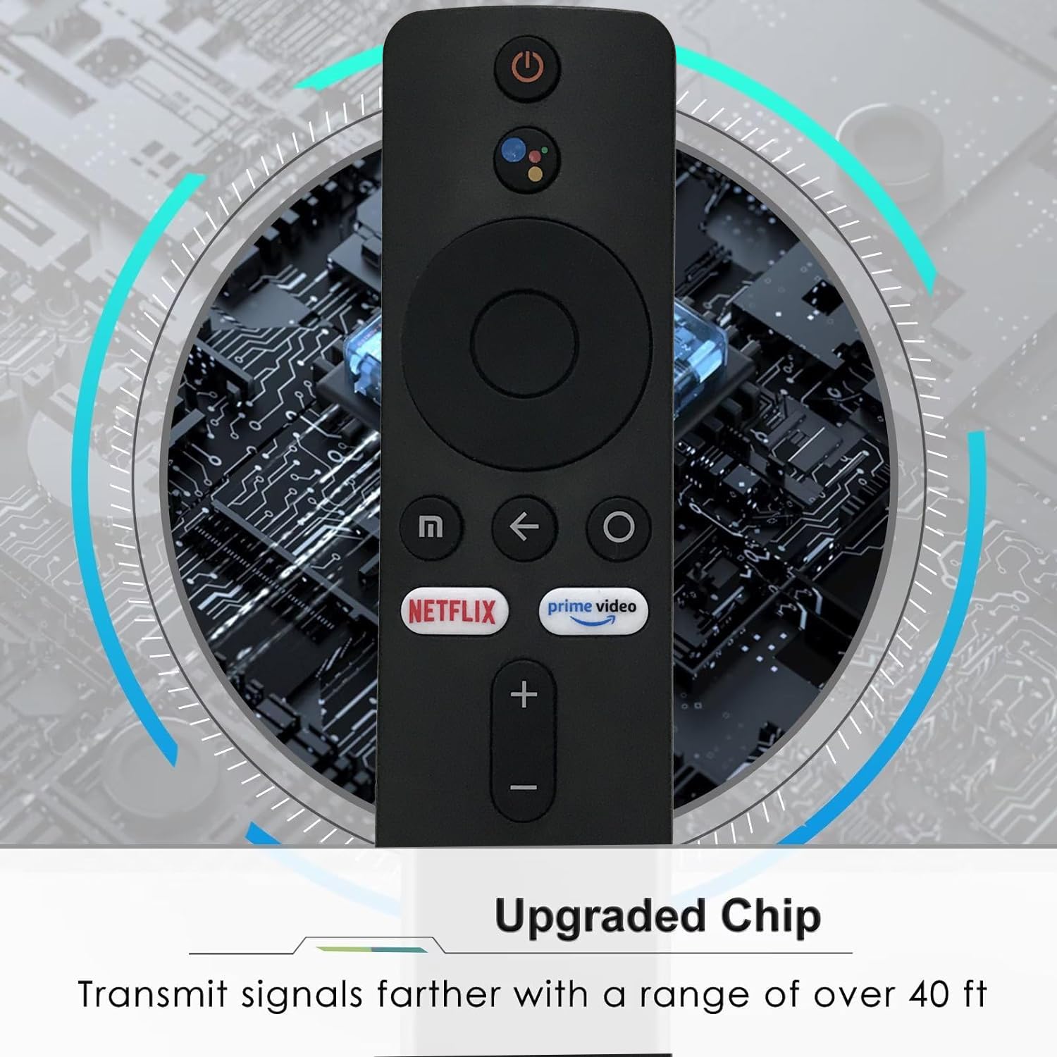 Replacement Remote Control for Xiaomi Mi TV Stick Xiaomi MI Box 4S 4K (with Voice Function), Black - Image 3