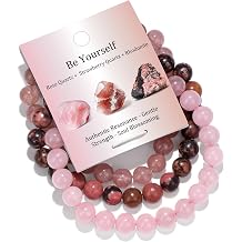 Vinswet Healing Crystal Bracelets for Women Men 8mm Tiger Eye Hematite Black Obsidian Natural Stone Beaded Stretch Bracelet Triple Protection Handmade Gemstone Reiki Spiritual Jewelry Gifts