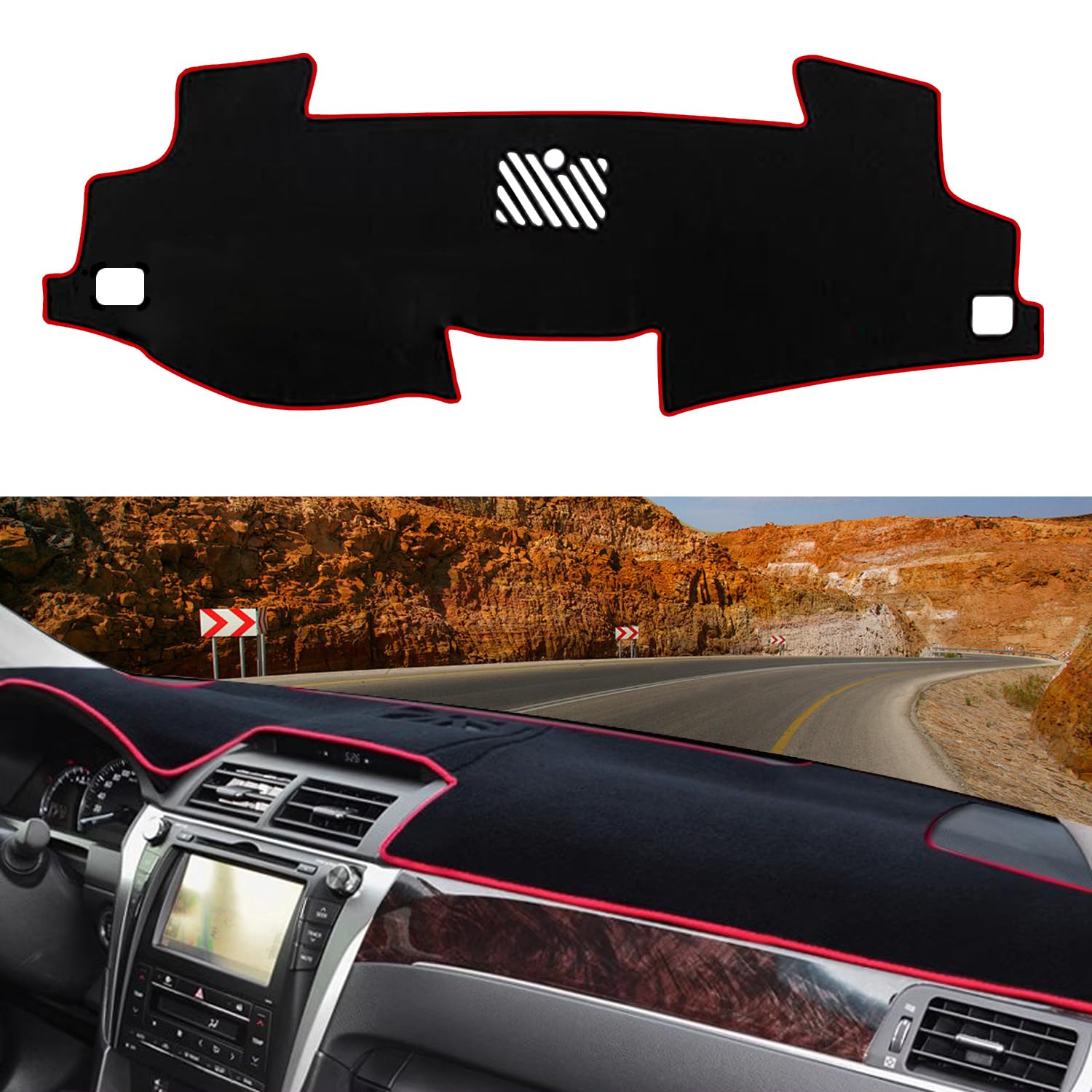 Blazeray Car Dashboard Cover Mat for Toyota Camry 2012 2013 2014 2015 2016 2017 Non-Slip Dashboard Mat Pad Interior Accessories Custom Fit Dash Mat