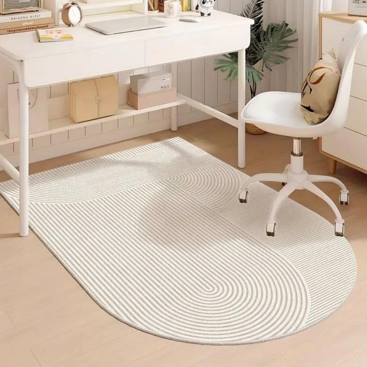 Alfombra semicircular 100x150cm para silla de oficina y suelos de madera
