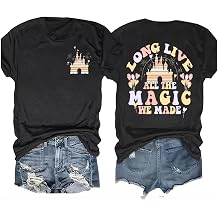 Magical Shirts for Women Castle Shirt Graphic Tees Summer Holiday Vacation Casual T-Shirt Cute Tops