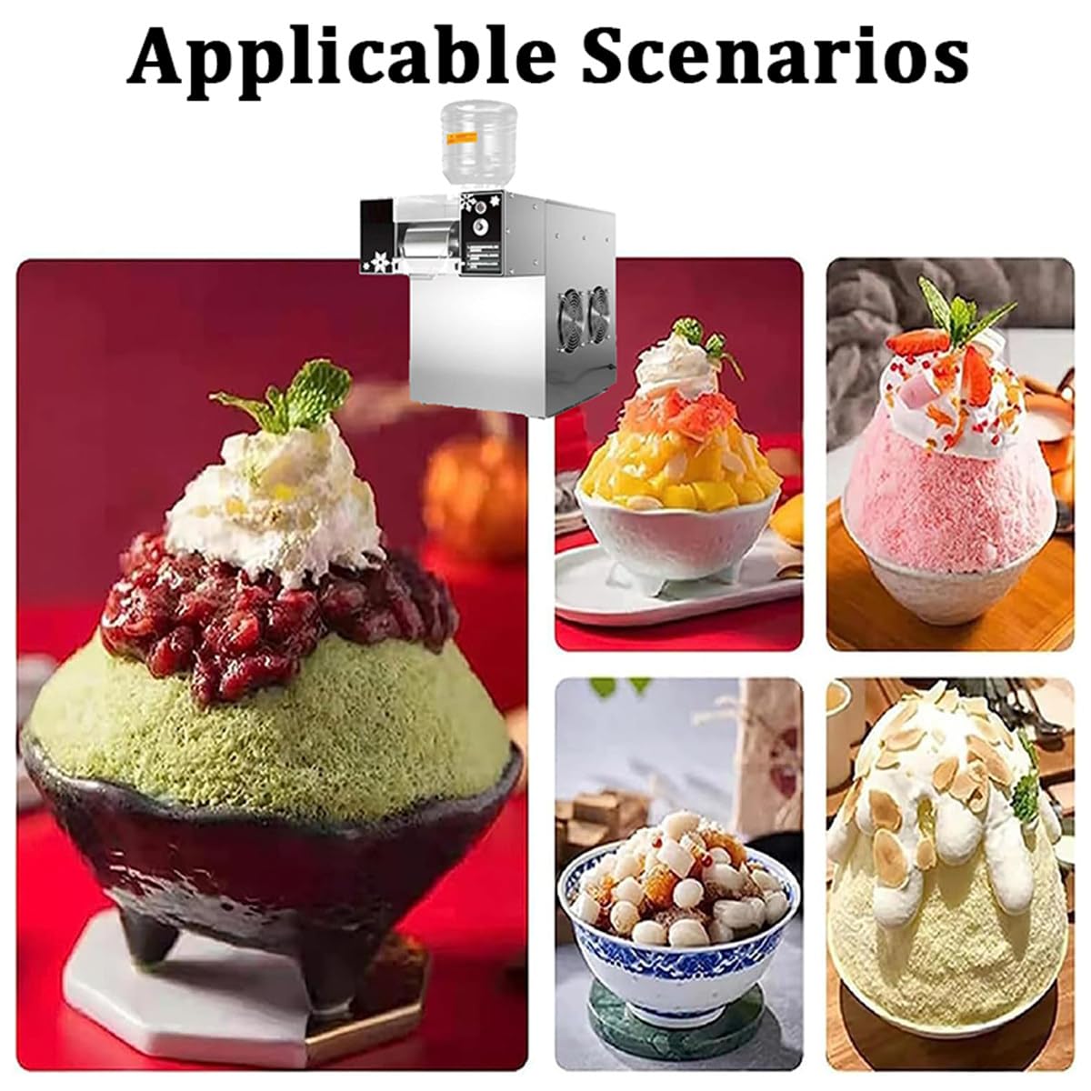 Amazon.co.jp: アイスシェーバーマシン、商業用スノーフレーク製氷機