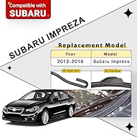 Vista 2 de Juego de limpiaparabrisas de repuesto para Subaru Impreza 2012 2013 2014 2015 2016 calidad original de fábrica para mi automóvil, 26 pulgadas, 16