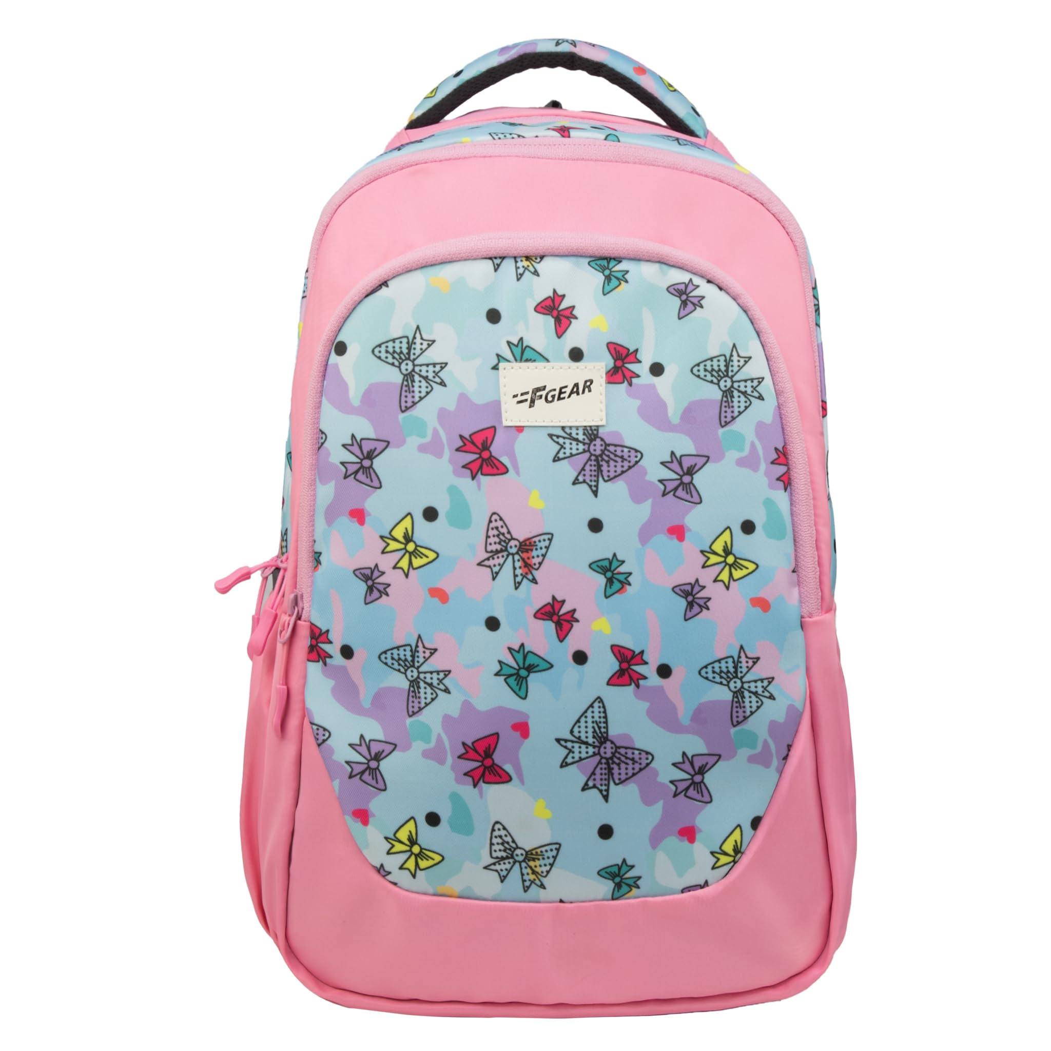 Panya Light Pink Pale Blue Bows 21L Backpack/Trendy Stylish Bag/Casual day backpack/Office Bag/Travel Bag/School Bag/College Bag/Versatile bag For Men & Women |For Girl & Boy Unisex-image-41